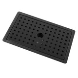 Kitchen Sink with Water Drainage Tray Stainless Steel Small Bar Sink Workstation Basin for Countertop Apartment Black