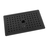 Kitchen Sink with Water Drainage Tray Stainless Steel Small Bar Sink Workstation Basin for Countertop Apartment Black