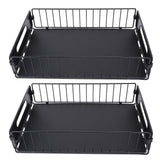 2PCS Pull Out Cabinet Organizer Metal Flexible Multifunctional Pull Out Spice Rack for Under Sink Kithen Short In Australia - Darrahopens