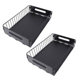 2PCS Pull Out Cabinet Organizer Metal Flexible Multifunctional Pull Out Spice Rack for Under Sink Kithen Short