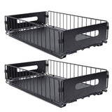 2PCS Pull Out Cabinet Organizer Metal Flexible Multifunctional Pull Out Spice Rack for Under Sink Kithen Short