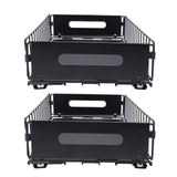 2PCS Pull Out Cabinet Organizer Metal Flexible Multifunctional Pull Out Spice Rack for Under Sink Kithen Short