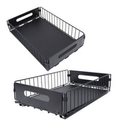 2PCS Pull Out Cabinet Organizer Metal Flexible Multifunctional Pull Out Spice Rack for Under Sink Kithen Short