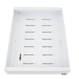 Expandable Pull Out Cabinet Organizer Adhesive Kitchen Carbon Steel Metal Slide Out Drawers White