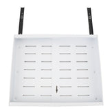 Expandable Pull Out Cabinet Organizer Adhesive Kitchen Carbon Steel Metal Slide Out Drawers White
