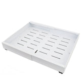 Expandable Pull Out Cabinet Organizer Adhesive Kitchen Carbon Steel Metal Slide Out Drawers White