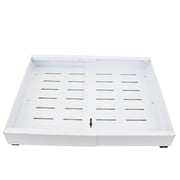 Expandable Pull Out Cabinet Organizer Adhesive Kitchen Carbon Steel Metal Slide Out Drawers White
