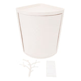 Countertop Corner Storage Cabinet PP 360° Rotating Dust Proof Corner Storage Rack for Bathroom Kitchen Cosmetic Spice