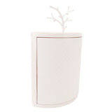 Countertop Corner Storage Cabinet PP 360° Rotating Dust Proof Corner Storage Rack for Bathroom Kitchen Cosmetic Spice