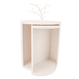 Countertop Corner Storage Cabinet PP 360° Rotating Dust Proof Corner Storage Rack for Bathroom Kitchen Cosmetic Spice