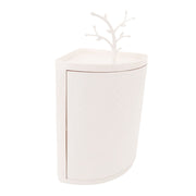 Countertop Corner Storage Cabinet PP 360° Rotating Dust Proof Corner Storage Rack for Bathroom Kitchen Cosmetic Spice