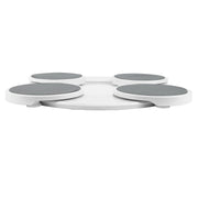 Dining Table Turntable Reusable Tabletop Slide Rail Manual Rotating Tray Round Serving Plate for Kitchen Countertop