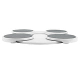 Dining Table Turntable Reusable Tabletop Slide Rail Manual Rotating Tray Round Serving Plate for Kitchen Countertop