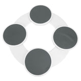 Dining Table Turntable Reusable Tabletop Slide Rail Manual Rotating Tray Round Serving Plate for Kitchen Countertop
