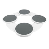 Dining Table Turntable Reusable Tabletop Slide Rail Manual Rotating Tray Round Serving Plate for Kitchen Countertop