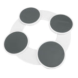 Dining Table Turntable Reusable Tabletop Slide Rail Manual Rotating Tray Round Serving Plate for Kitchen Countertop