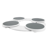 Dining Table Turntable Reusable Tabletop Slide Rail Manual Rotating Tray Round Serving Plate for Kitchen Countertop