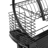 Dish Drying Rack 2 Tier Iron Space Saving Large Capacity Dish Dryer Storage Rack Organizer for Kitchen Counter In Australia - Darrahopens