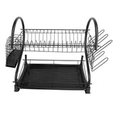 Dish Drying Rack 2 Tier Iron Space Saving Large Capacity Dish Dryer Storage Rack Organizer for Kitchen Counter In Australia - Darrahopens