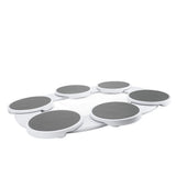 Rotating Food Trays with Tracks Portable Meal Tray Turntable Organizer for Dining Table Gathering Party
