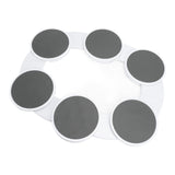 Rotating Food Trays with Tracks Portable Meal Tray Turntable Organizer for Dining Table Gathering Party
