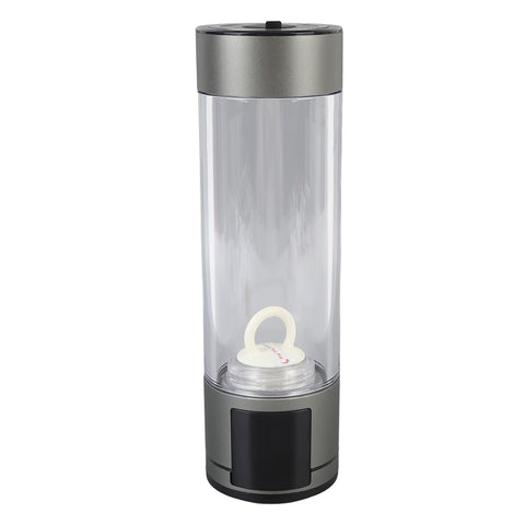 Hydrogen Water Bottle 400ml 2 Modes Type C 5V Sealed Portable Hydrogen Water Ionizer Machine for Daily Use Gray