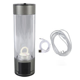 Hydrogen Water Bottle 400ml 2 Modes Type C 5V Sealed Portable Hydrogen Water Ionizer Machine for Daily Use Gray