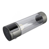 Hydrogen Water Bottle 400ml 2 Modes Type C 5V Sealed Portable Hydrogen Water Ionizer Machine for Daily Use Gray