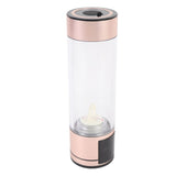 Hydrogen Water Bottle 400ml 2 Modes Type C 5V Sealed Portable Hydrogen Water Ionizer Machine for Daily Use Gold