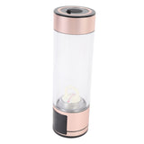 Hydrogen Water Bottle 400ml 2 Modes Type C 5V Sealed Portable Hydrogen Water Ionizer Machine for Daily Use Gold