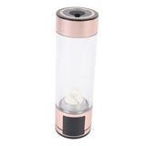 Hydrogen Water Bottle 400ml 2 Modes Type C 5V Sealed Portable Hydrogen Water Ionizer Machine for Daily Use Gold