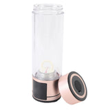 Hydrogen Water Bottle 400ml 2 Modes Type C 5V Sealed Portable Hydrogen Water Ionizer Machine for Daily Use Gold