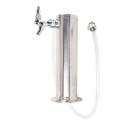 Single Tap Stainless Steel Draft Beer Tower 3 Inch Column Draft Beer Tower Dispenser Kit for Parties Pubs Restaurants Stainless Steel color In Australia - Darrahopens