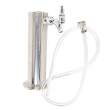 Single Tap Stainless Steel Draft Beer Tower 3 Inch Column Draft Beer Tower Dispenser Kit for Parties Pubs Restaurants Stainless Steel color