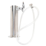 Single Tap Stainless Steel Draft Beer Tower 3 Inch Column Draft Beer Tower Dispenser Kit for Parties Pubs Restaurants Stainless Steel color