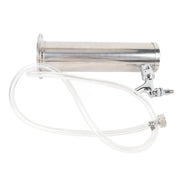 Single Tap Stainless Steel Draft Beer Tower 3 Inch Column Draft Beer Tower Dispenser Kit for Parties Pubs Restaurants Stainless Steel color