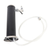 Single Tap Stainless Steel Draft Beer Tower 3 Inch Column Draft Beer Tower Dispenser Kit for Parties Pubs Restaurants Black color