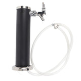 Single Tap Stainless Steel Draft Beer Tower 3 Inch Column Draft Beer Tower Dispenser Kit for Parties Pubs Restaurants Black color
