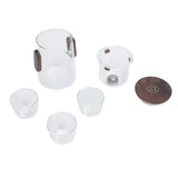Glass Teapot with Strainer 330ml Magnetic Filtration Pot Water Separation Glass Teapot with 3 Cups for Home Outdoor Office
