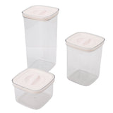 Cereal Storage Container Reusable Plastic Transparent Multipurpose Sealed Grain Can for Cereal Grains 6 Packs 2000ml X 1+1300ml X 2+600ml X 3