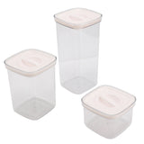 Cereal Storage Container Reusable Plastic Transparent Multipurpose Sealed Grain Can for Cereal Grains 6 Packs 2000ml X 1+1300ml X 2+600ml X 3