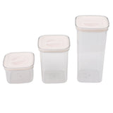 Cereal Storage Container Reusable Plastic Transparent Multipurpose Sealed Grain Can for Cereal Grains 6 Packs 2000ml X 1+1300ml X 2+600ml X 3