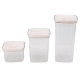 Cereal Storage Container Reusable Plastic Transparent Multipurpose Sealed Grain Can for Cereal Grains 6 Packs 2000ml X 1+1300ml X 2+600ml X 3