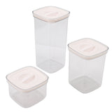 Cereal Storage Container Reusable Plastic Transparent Multipurpose Sealed Grain Can for Cereal Grains 8 Packs 2000ml X 1+1300ml X 2+600ml X 5