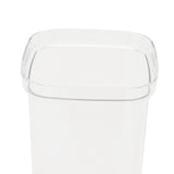 Food Storage Jars Plastic Airtight Containers with Bambusoideae Lids Kitchen Square Clear Canisters for Grain Nuts Tea 1Pc 2000ml 2Pc 1300ml 5Pc 600ml