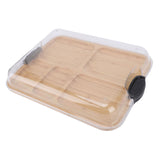 Charcuterie Board with Clear Lid 5 Sections Wooden Cheese Board for Serving Picnics In Australia - Darrahopens