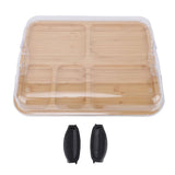 Charcuterie Board with Clear Lid 5 Sections Wooden Cheese Board for Serving Picnics In Australia - Darrahopens
