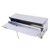 Manual Food Wrap Film Dispenser 304 Stainless Steel Stretch Film Packing Wrapper Machine for Home Kitchen Meal Preparation