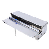 Manual Food Wrap Film Dispenser 304 Stainless Steel Stretch Film Packing Wrapper Machine for Home Kitchen Meal Preparation