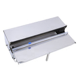Manual Food Wrap Film Dispenser 304 Stainless Steel Stretch Film Packing Wrapper Machine for Home Kitchen Meal Preparation